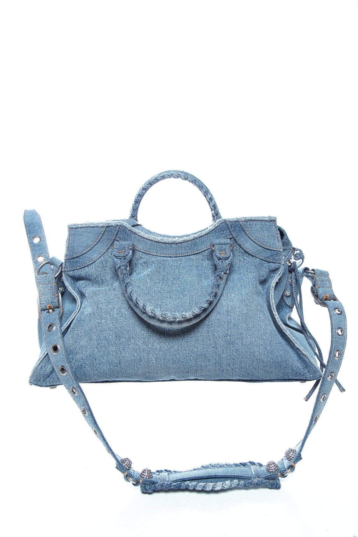 Balenciaga Denim Rhinestone City Shoulder Bag - Product Image 4