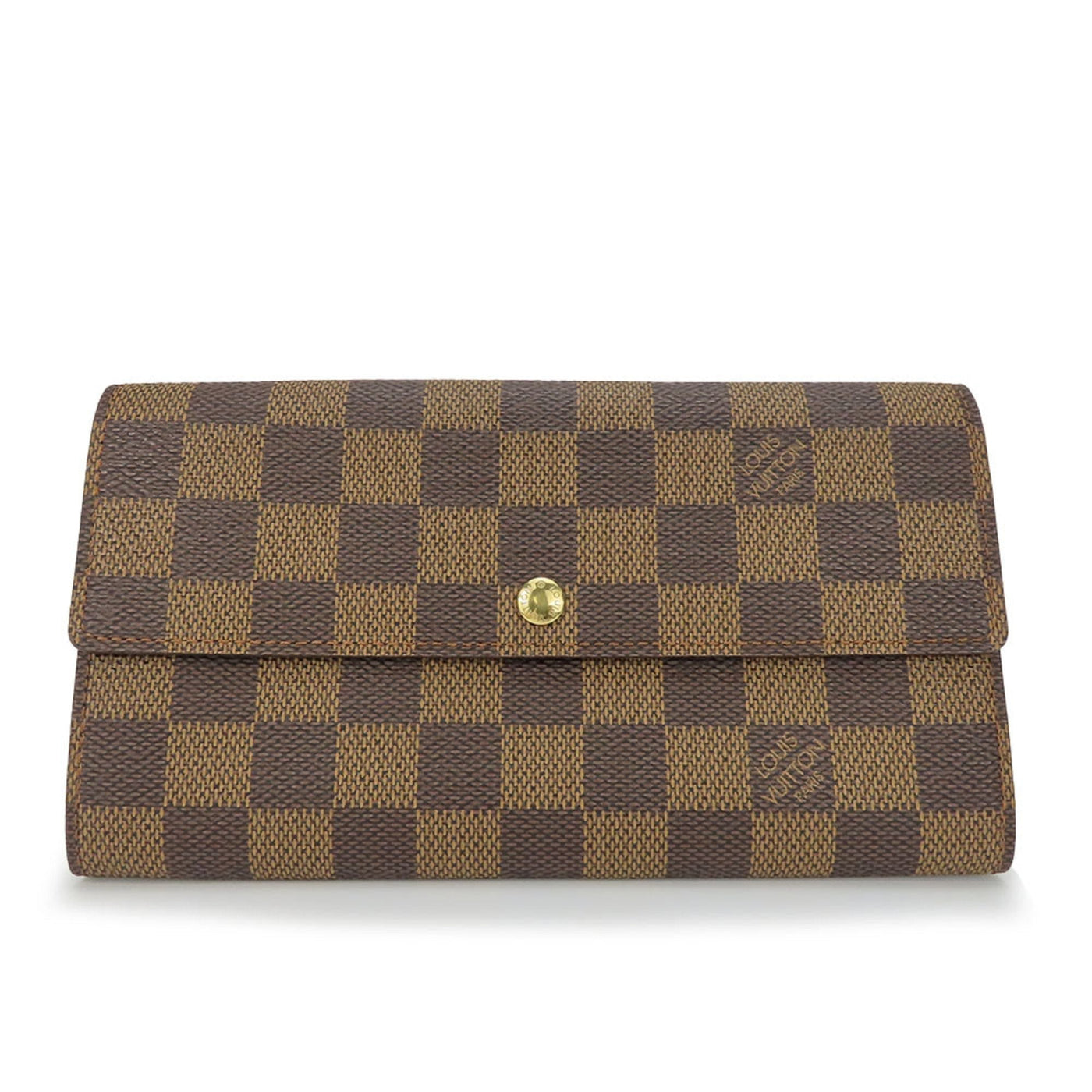 Louis Vuitton Ebene Damier Canvas Long Wallet (Bi-Fold)