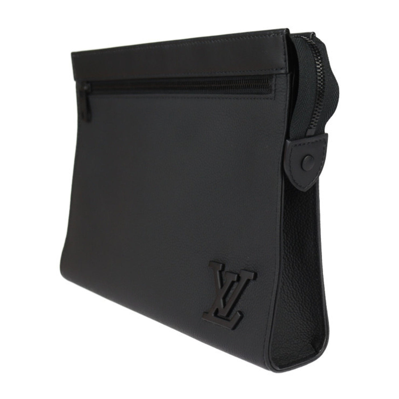 Louis Vuitton Leather Clutch Bag Handbag Shoulder Bag