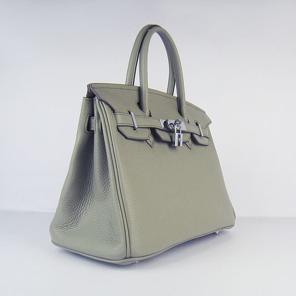 Hermes Birkin 30cm Togo Leather Handbags Dark Grey Silver - Product Image 2