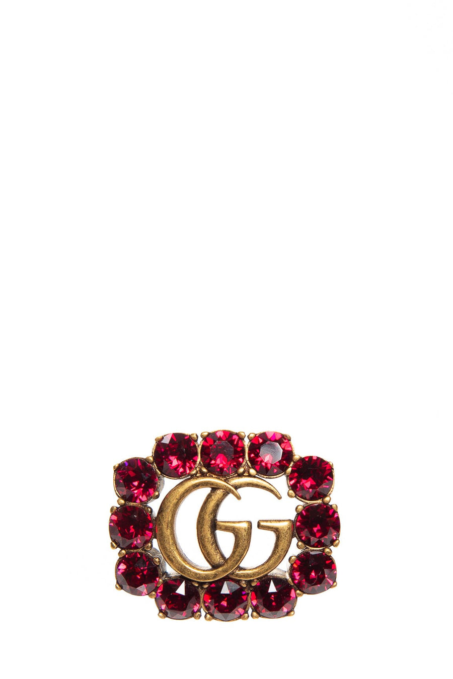 Gucci GG Red Crystal Brooch | Studio Nafay