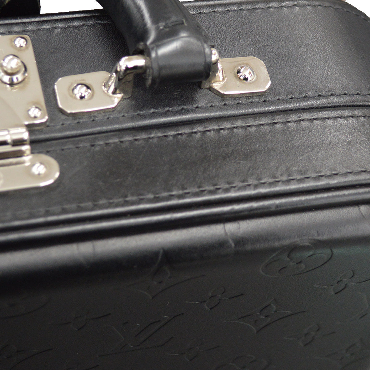 Louis Vuitton Black Monogram Glace Valisette PM Handbag