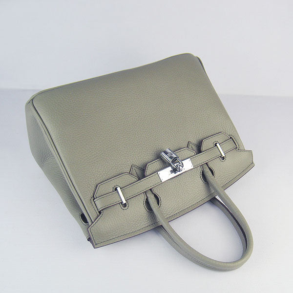 Hermes Birkin 30cm Togo Leather Handbags Dark Grey Silver - Product Image 4