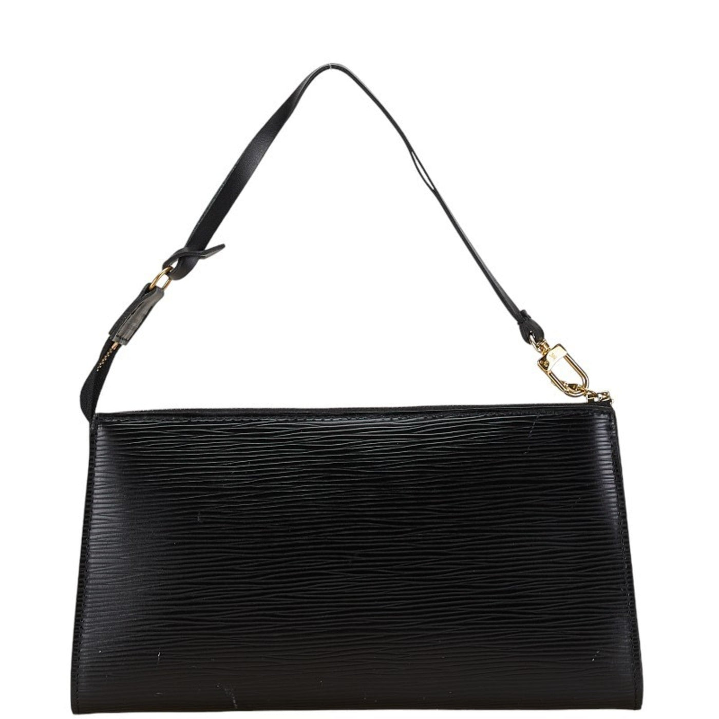 Louis Vuitton Noir Cuir Ombre Leather Handbag Pochette Pouch