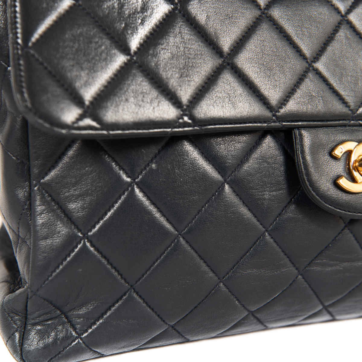 Chanel Navy Jumbo Double Sided Classic Flap Bag | Studio Nafay