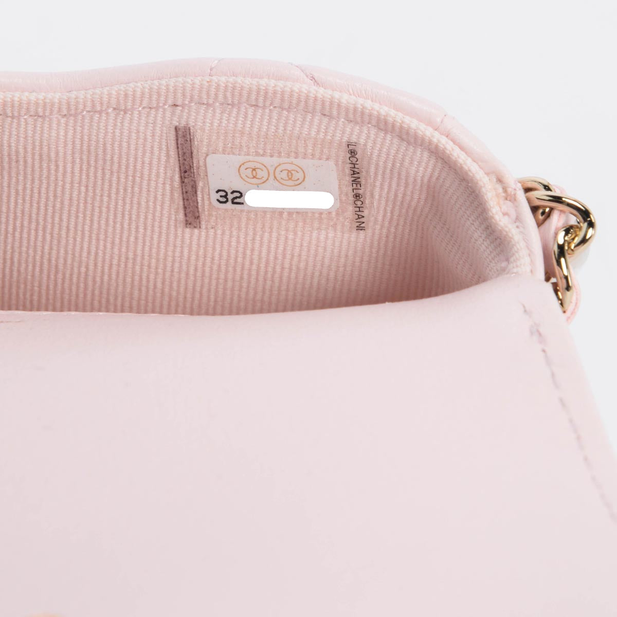 chl Light Pink Calfskin Clutch With Chain Wallet - Product Image 9