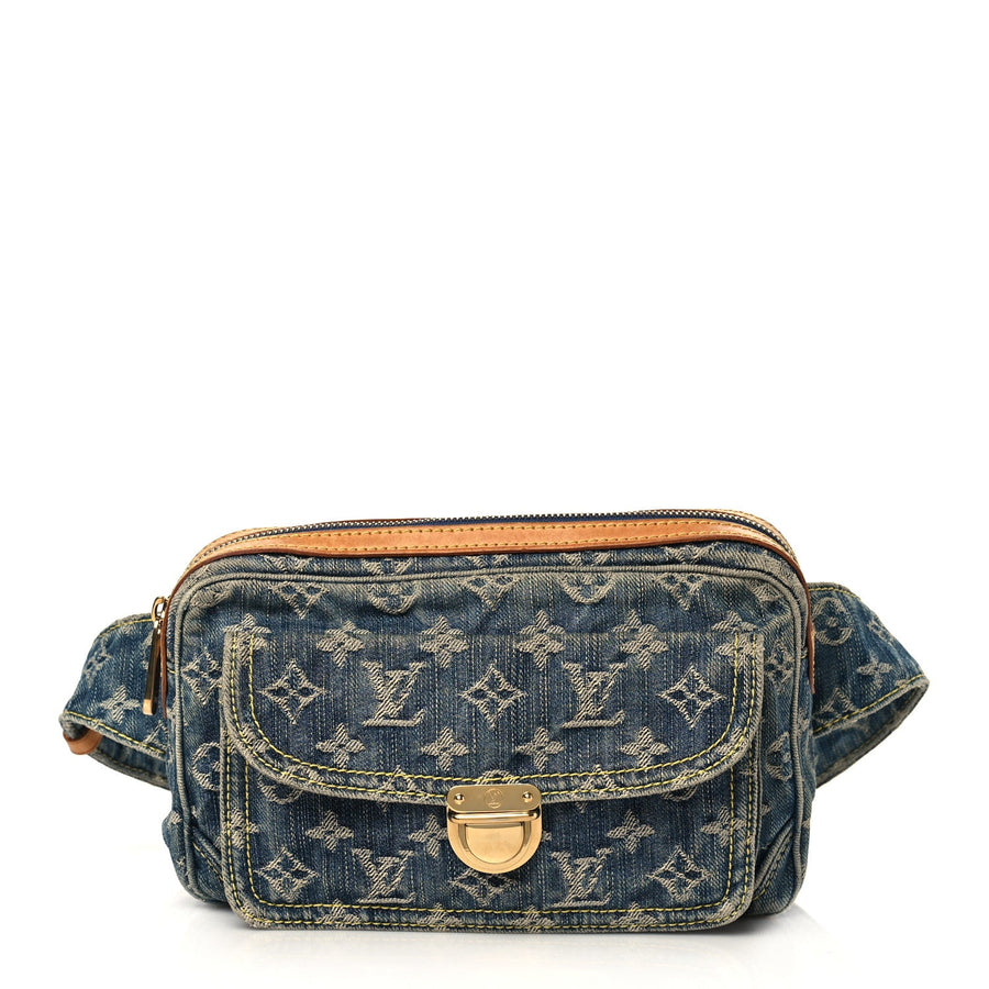 Louis Vuitton Monogram Denim Bum Bag Waist Pouch in Blue