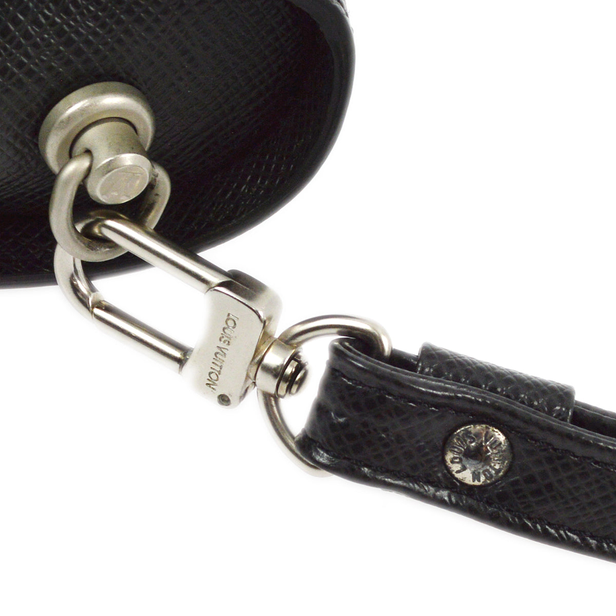 Louis Vuitton Black Taiga Baikal Clutch Handbag