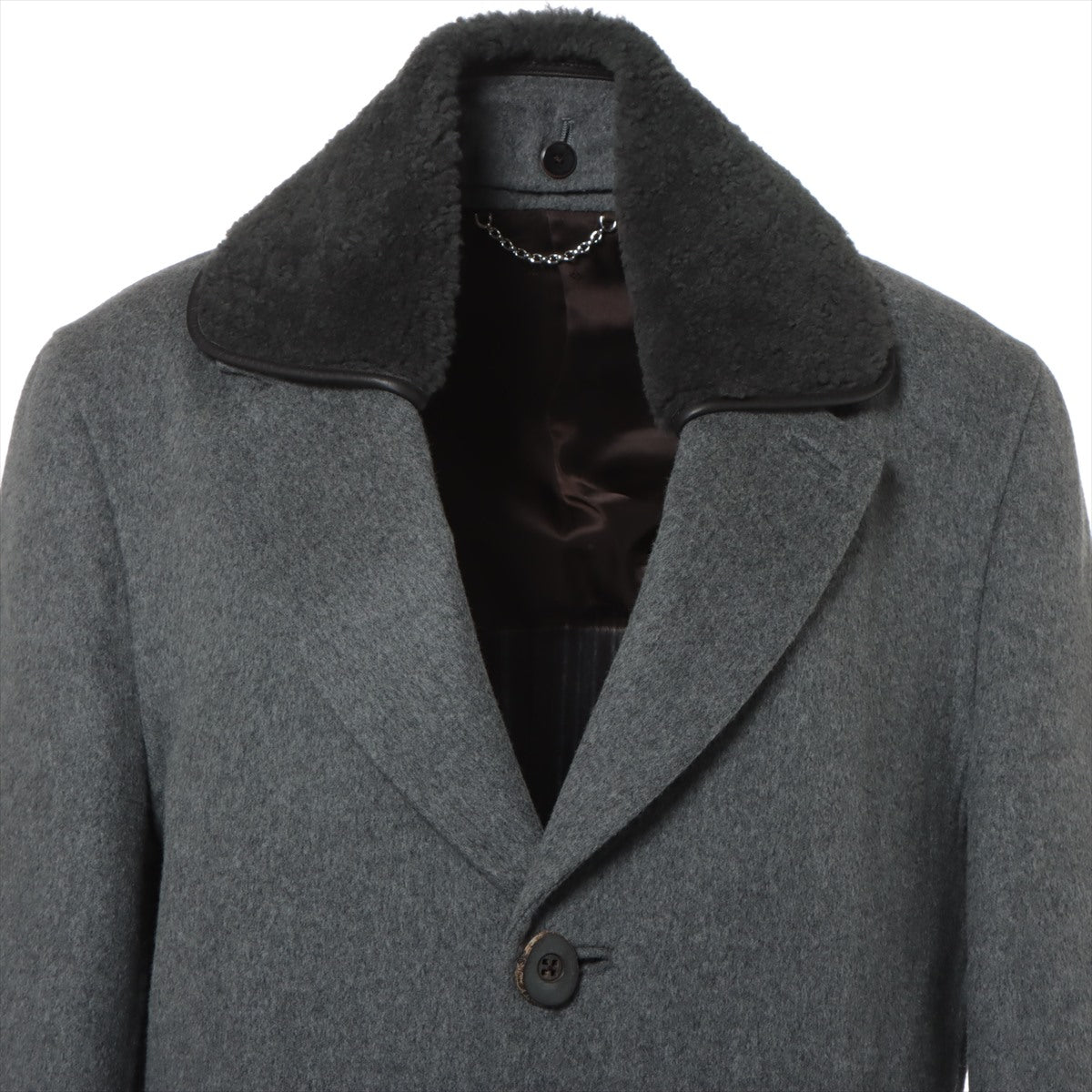 Louis Vuitton 15AW Wool x Casemira Coat 46 Grey RM152M Removable