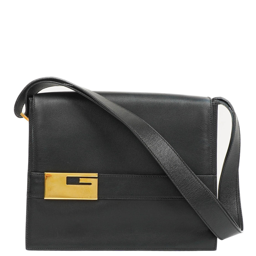 Gucci Black Leather Shoulder Bag | Studio Nafay