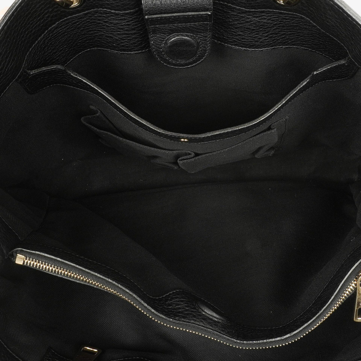 Gucci Black Pebbled Leather Bamboo Shopper Top Handle Large Tote Bag - Product Image 16