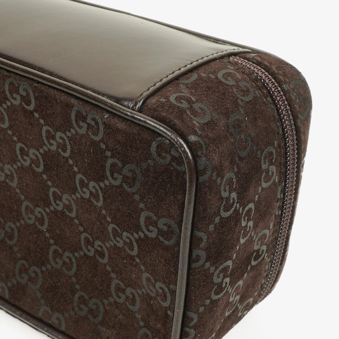 Gucci Brown Suede GG Vanity Bag - Product Image 11