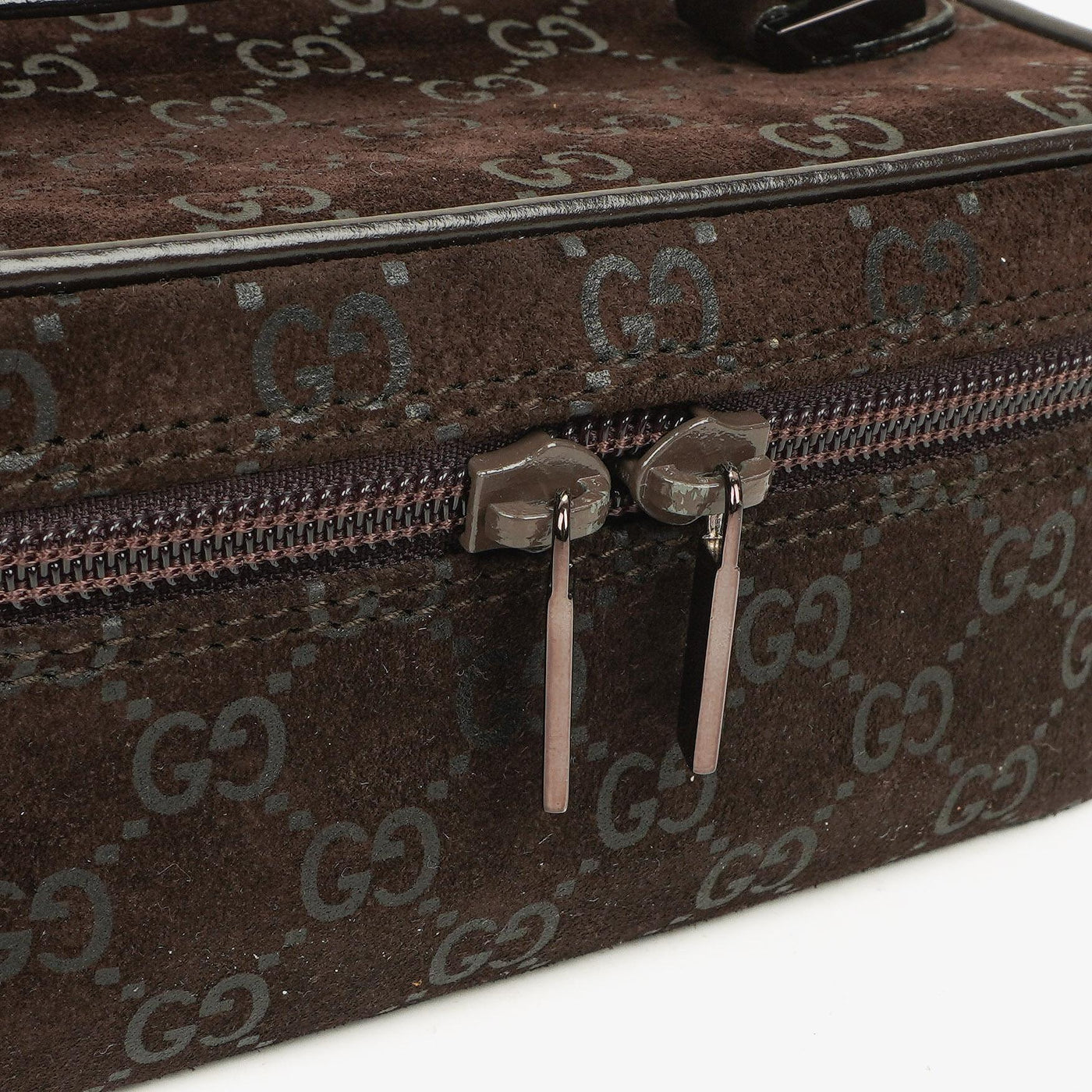 Gucci Brown Suede GG Vanity Bag - Product Image 12
