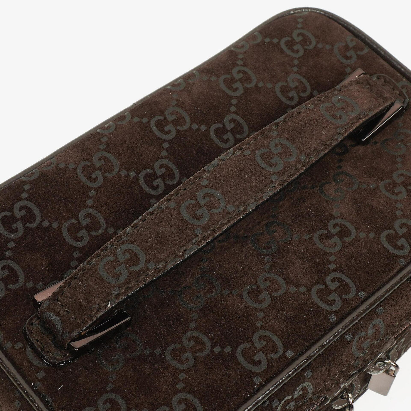 Gucci Brown Suede GG Vanity Bag - Product Image 13