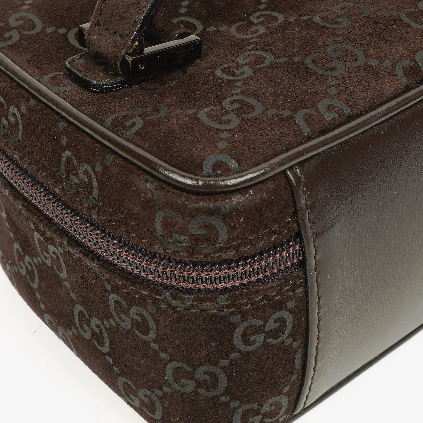 Gucci Brown Suede GG Vanity Bag - Product Image 14