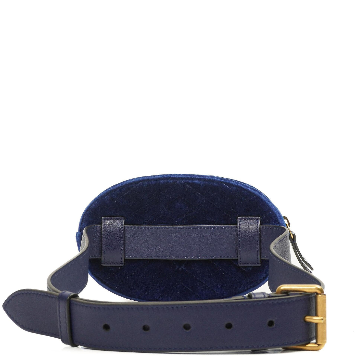 Gucci GG Marmont Matelasse Cobalt Blue Velvet Belt Bag 85 34 - Product Image 3