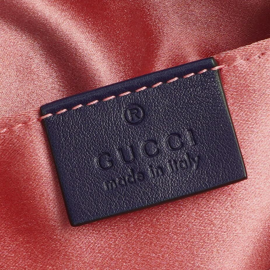 Gucci GG Marmont Matelasse Cobalt Blue Velvet Belt Bag 85 34 - Product Image 8