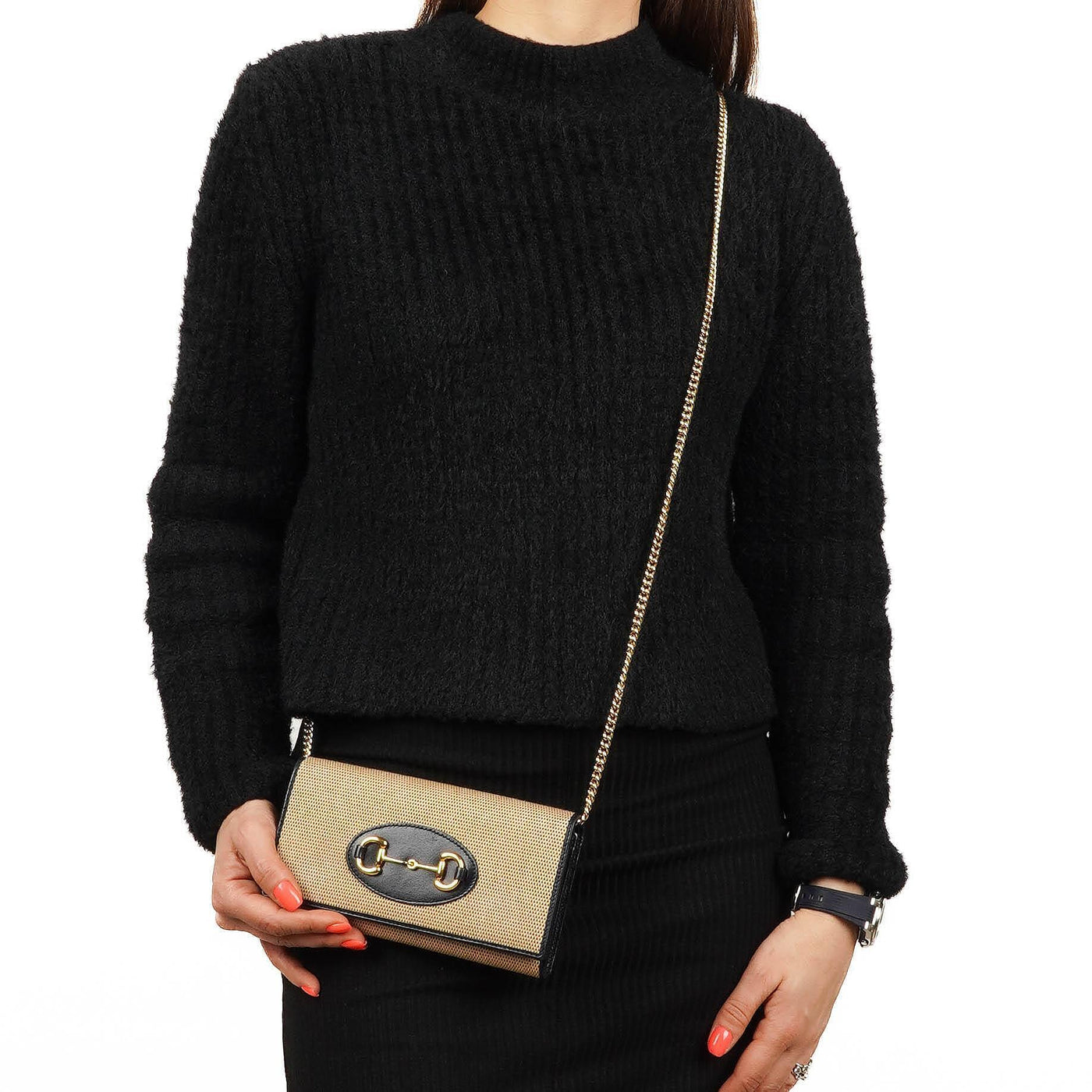 Gucci Horsebit Canvas Wallet on Chain - Product Image 2