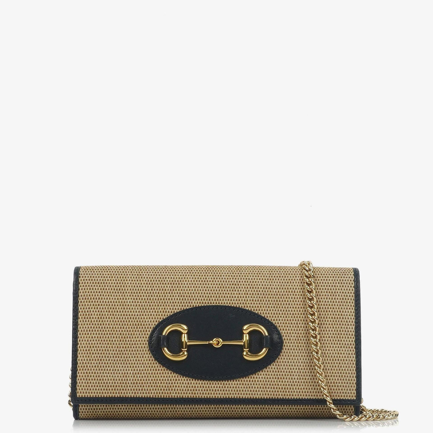 Gucci Horsebit Canvas Wallet on Chain | Studio Nafay