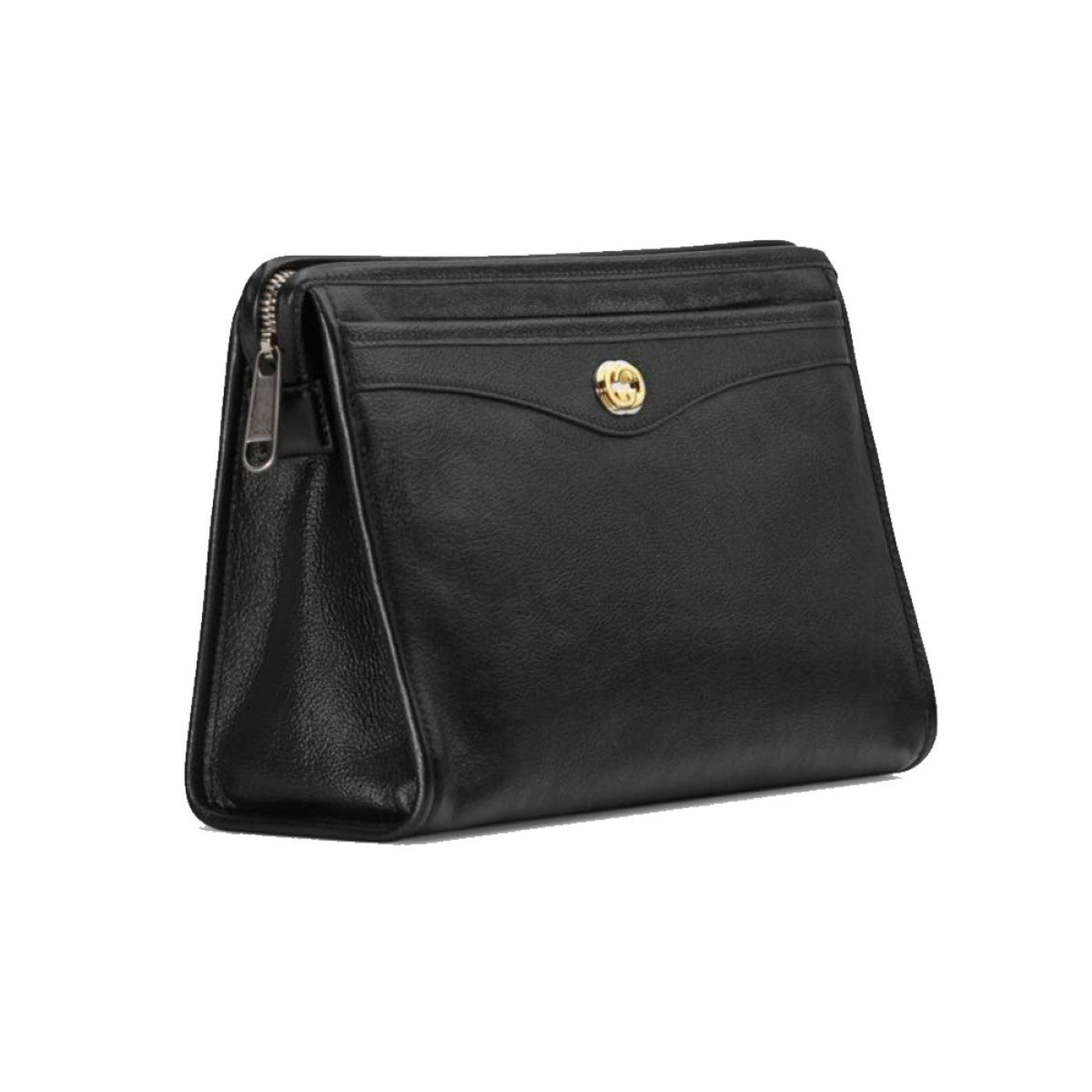 Gucci Morpheus Black Fluffy Calf Leather Cosmetic Pouch Bag | Studio Nafay