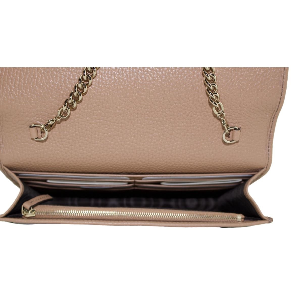 Gucci Soho Wallet on Chain Camelia Beige Leather Crossbody Clutch Bag - Product Image 5