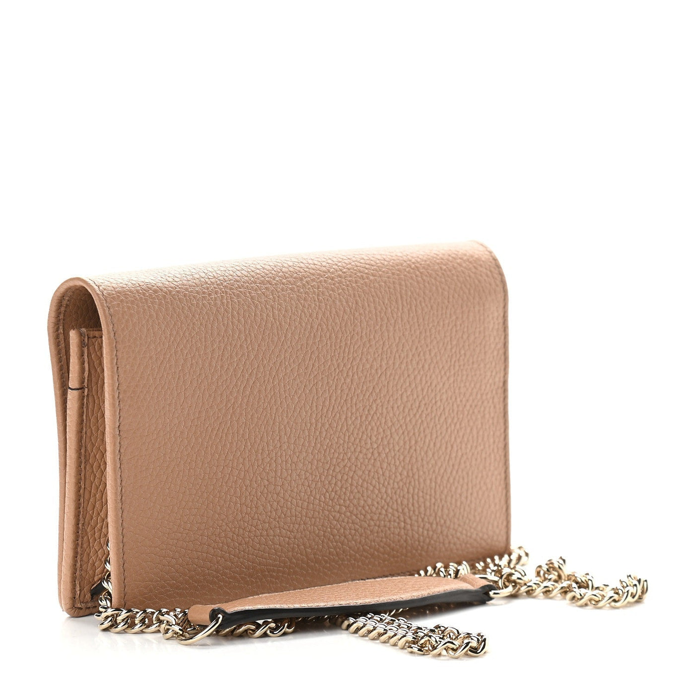Gucci Soho Wallet on Chain Camelia Beige Leather Crossbody Clutch Bag - Product Image 9