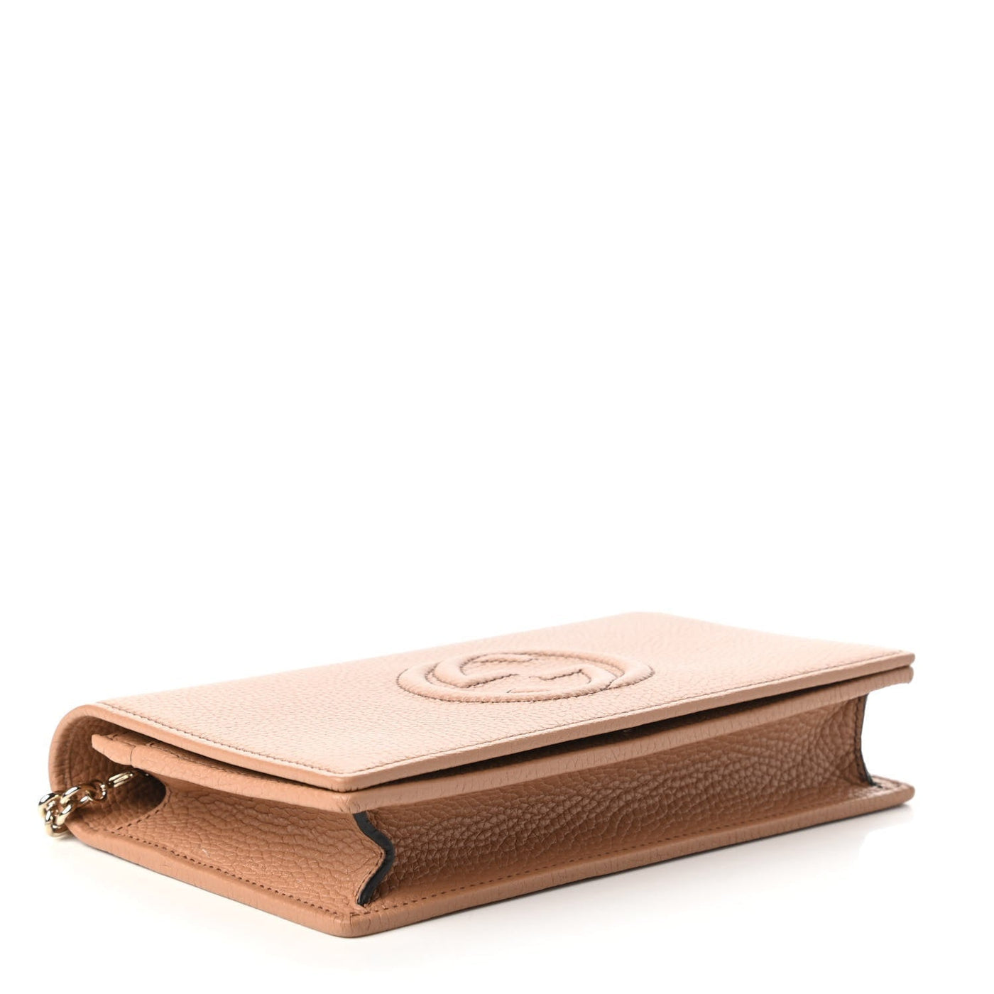 Gucci Soho Wallet on Chain Camelia Beige Leather Crossbody Clutch Bag - Product Image 8