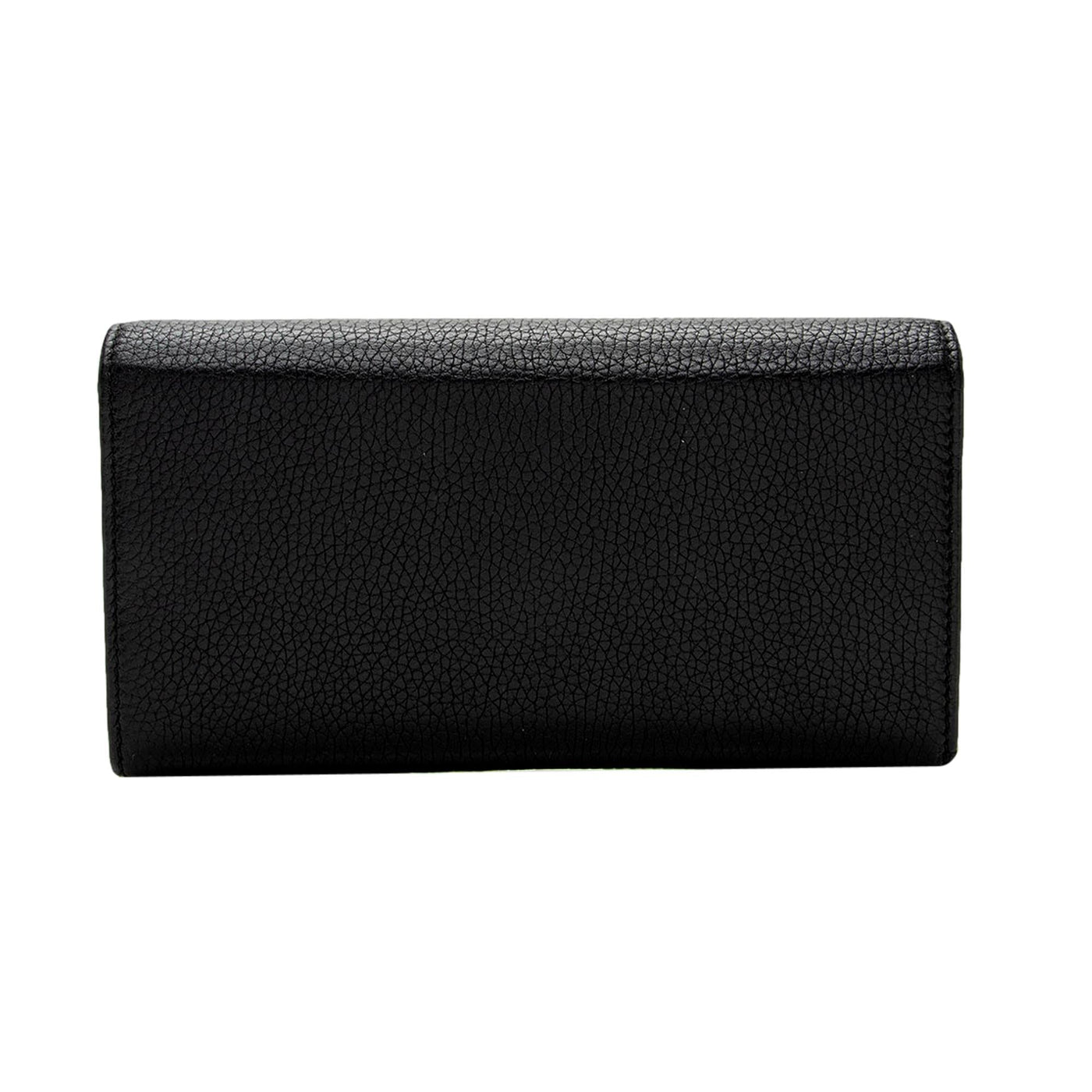 Gucci Soho Cellarius Black Long Flap Wallet Clutch Black Pebbled Leather - Product Image 2