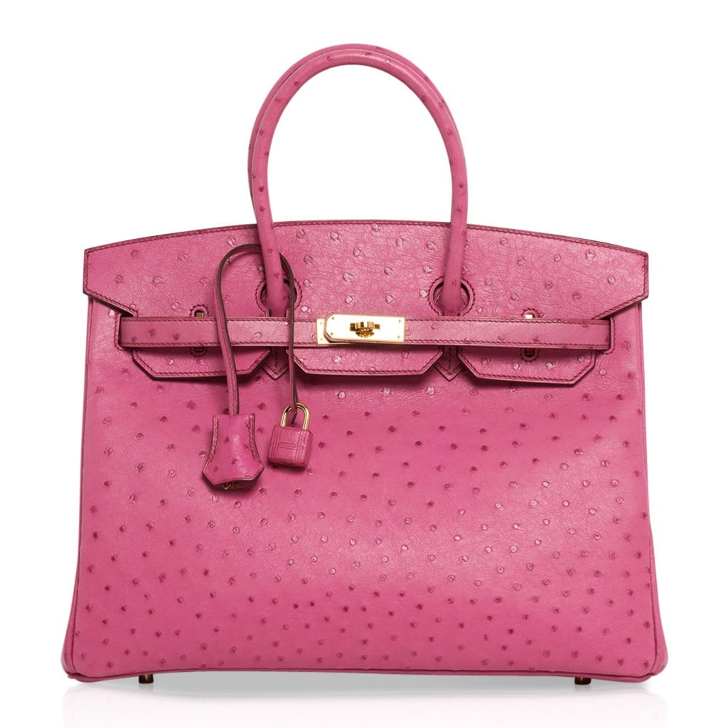 Hermes Birkin 35 Bag Fuchsia Ostrich Gold Hardware - Product Image 2