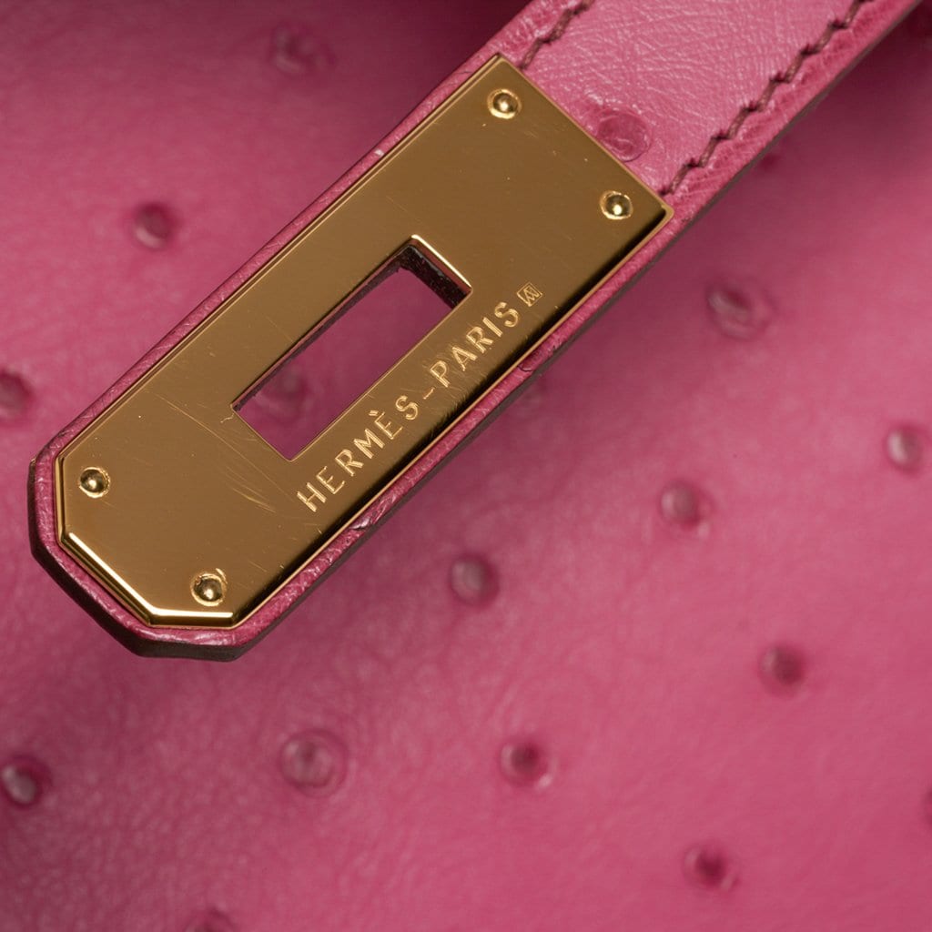 Hermes Birkin 35 Bag Fuchsia Ostrich Gold Hardware - Product Image 3