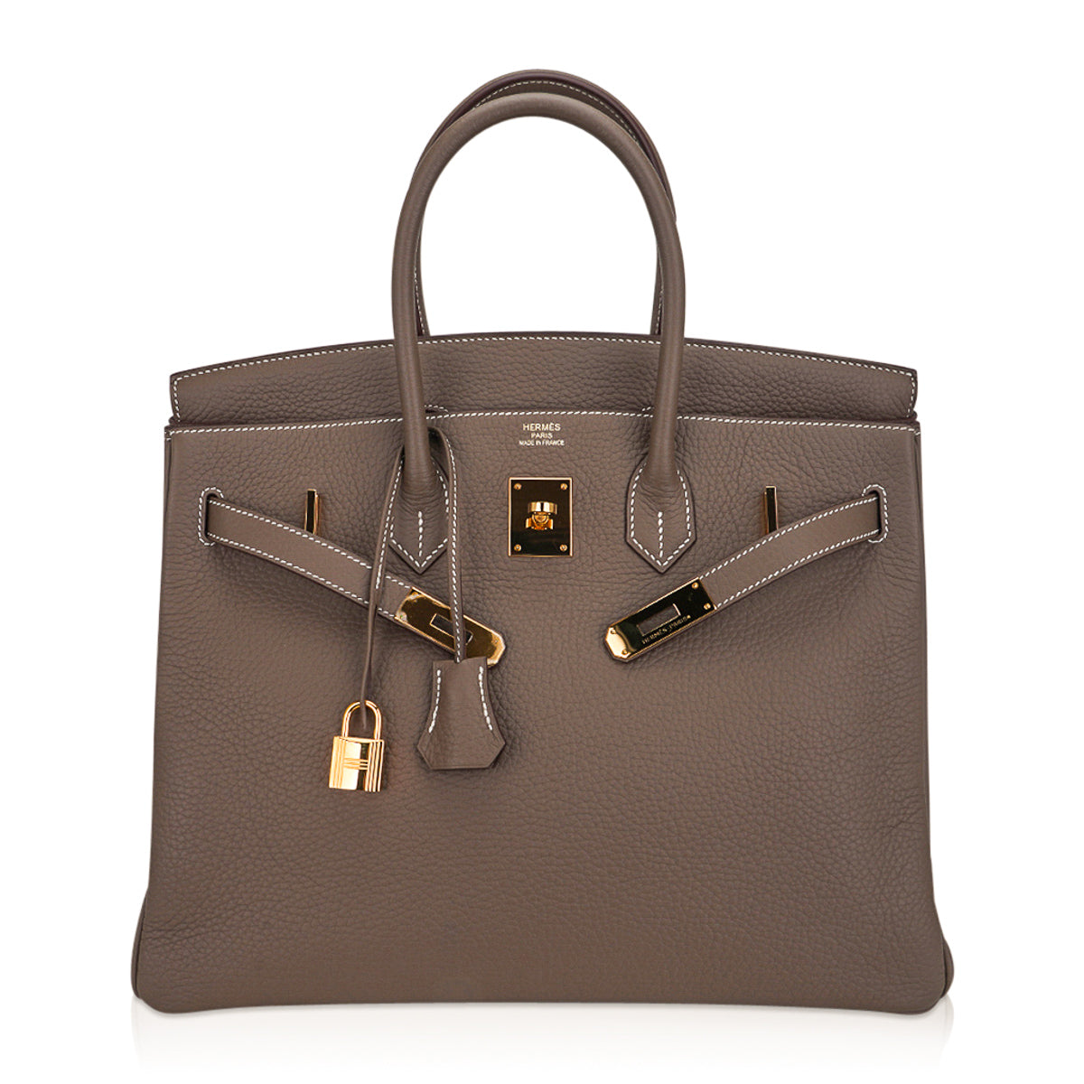 Hermes Birkin 35 Bag Etoupe Gold Hardware Togo Leather - Product Image 3