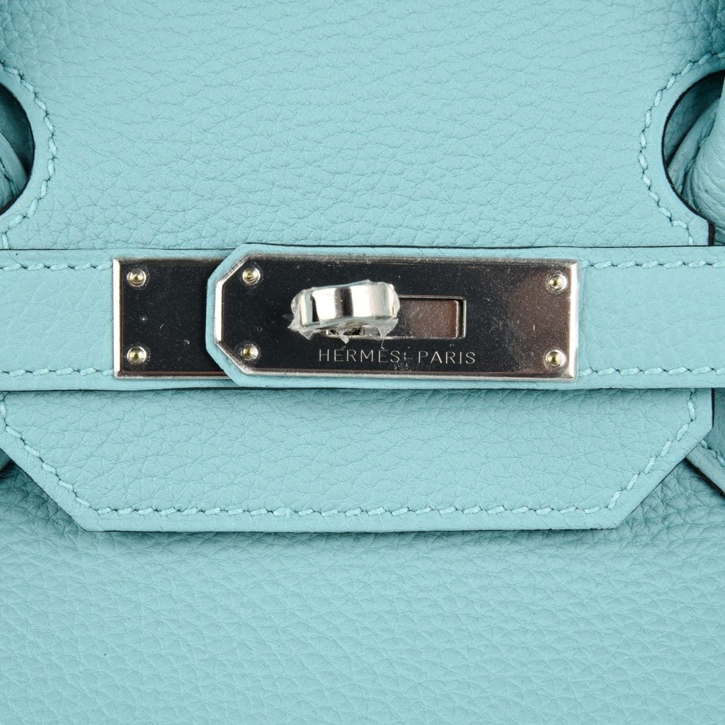 Hermes Birkin 35 Bag Fresh Blue Atoll Togo Palladium Hardware - Product Image 4