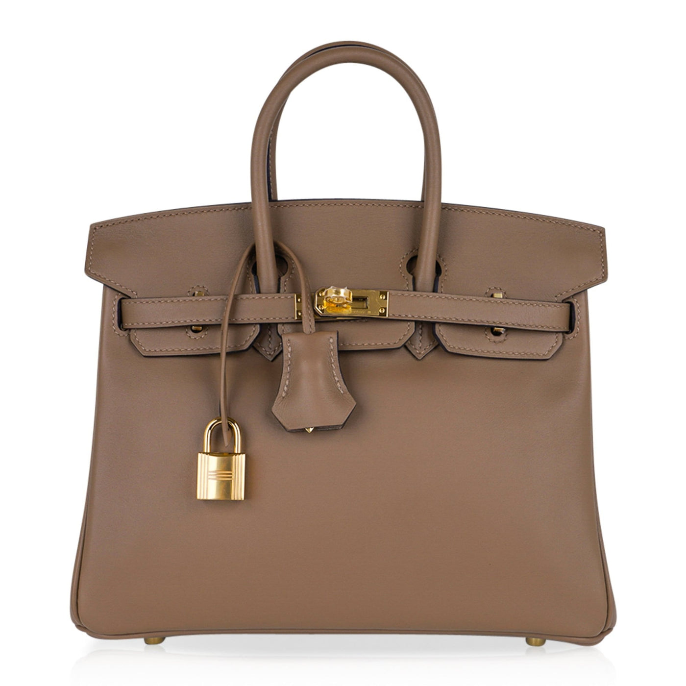 Hermes Birkin 25 Beige De Weimar Veau Jonathan Leather Gold Hardware - Product Image 2
