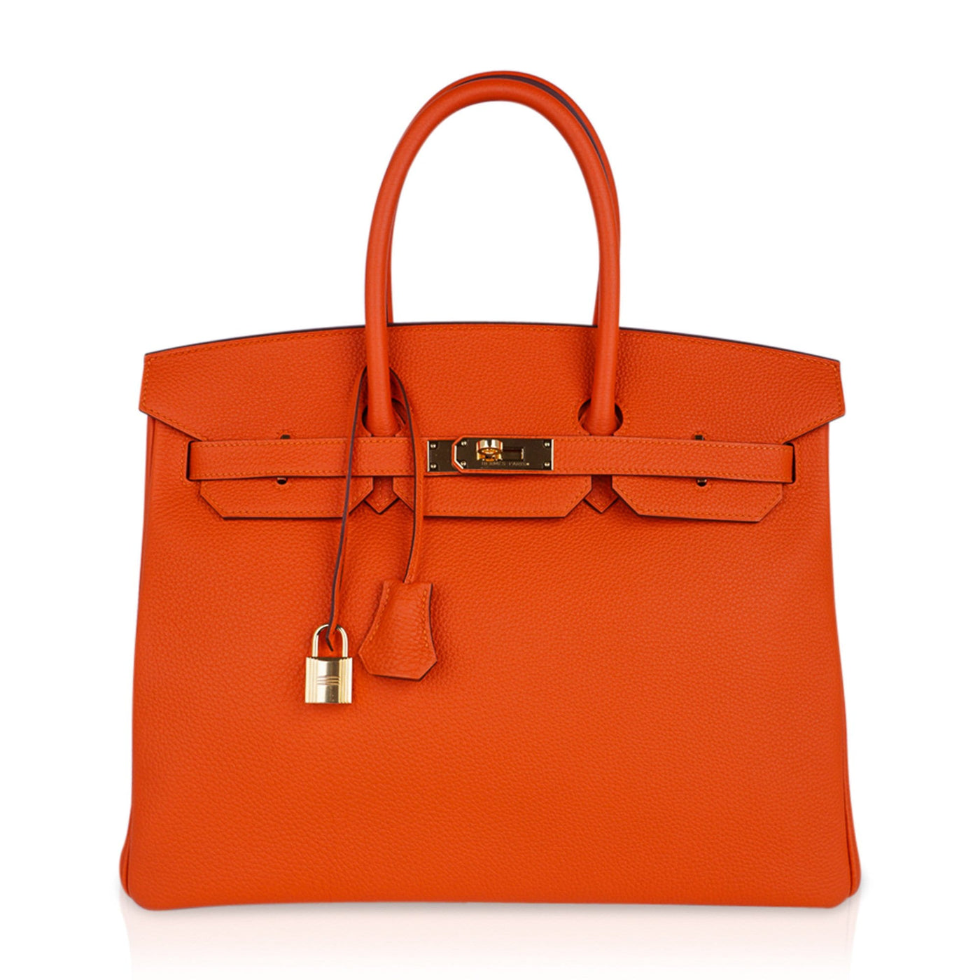 Hermes Birkin 35 Bag Feu Orange Togo Gold Hardware - Product Image 2