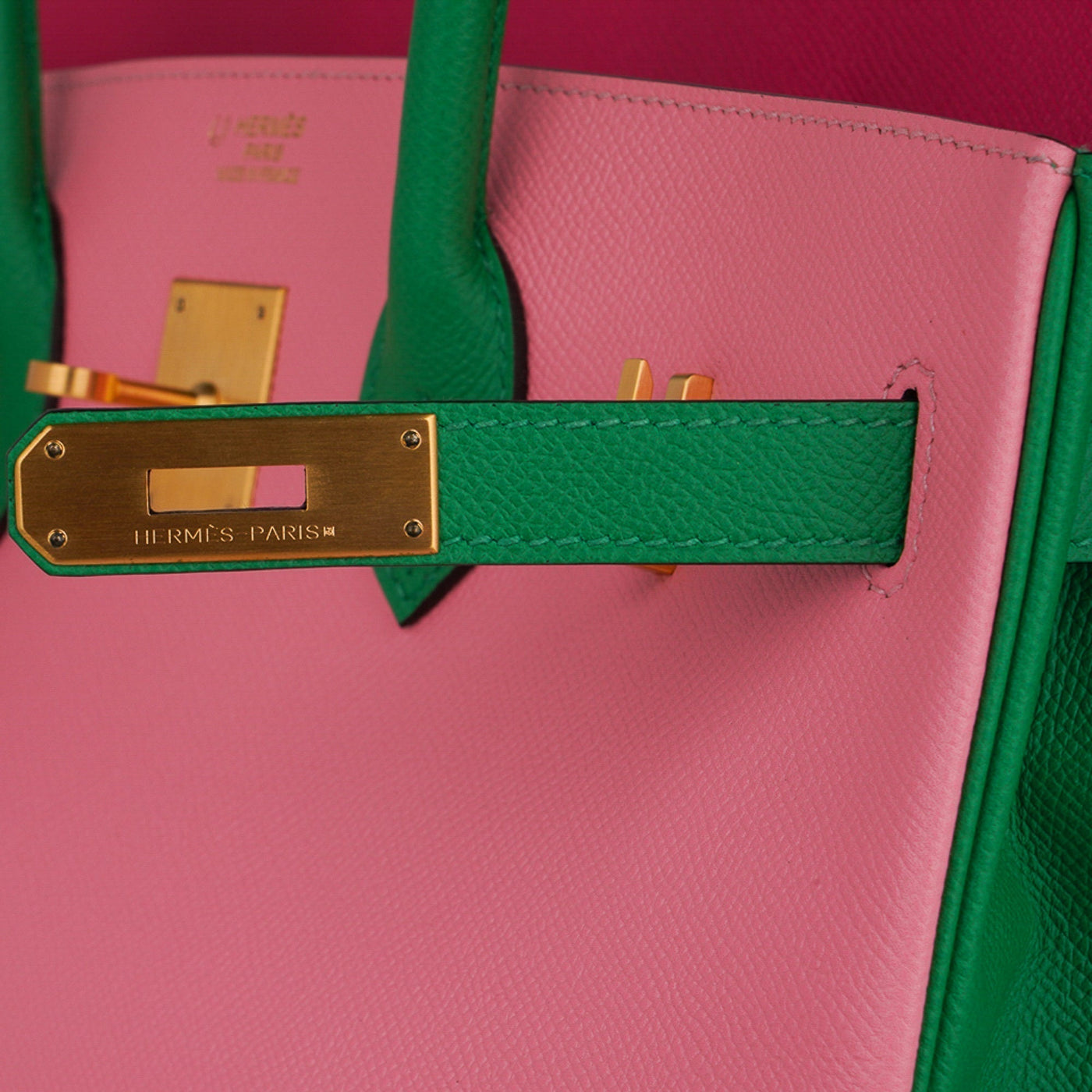 Hermes Birkin 35 HSS Bag Rose Confetti/Rose Tyrien/Bamboo Brushed Gold Hardware - Product Image 4