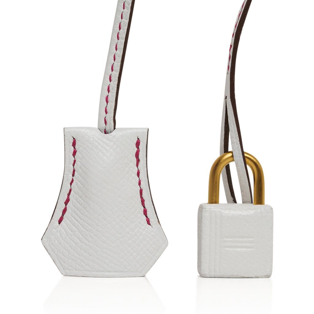 Hermes Birkin 35 HSS Bag White/Rose Confetti/Rose Tyrien Brushed Gold Hardware | Studio Nafay