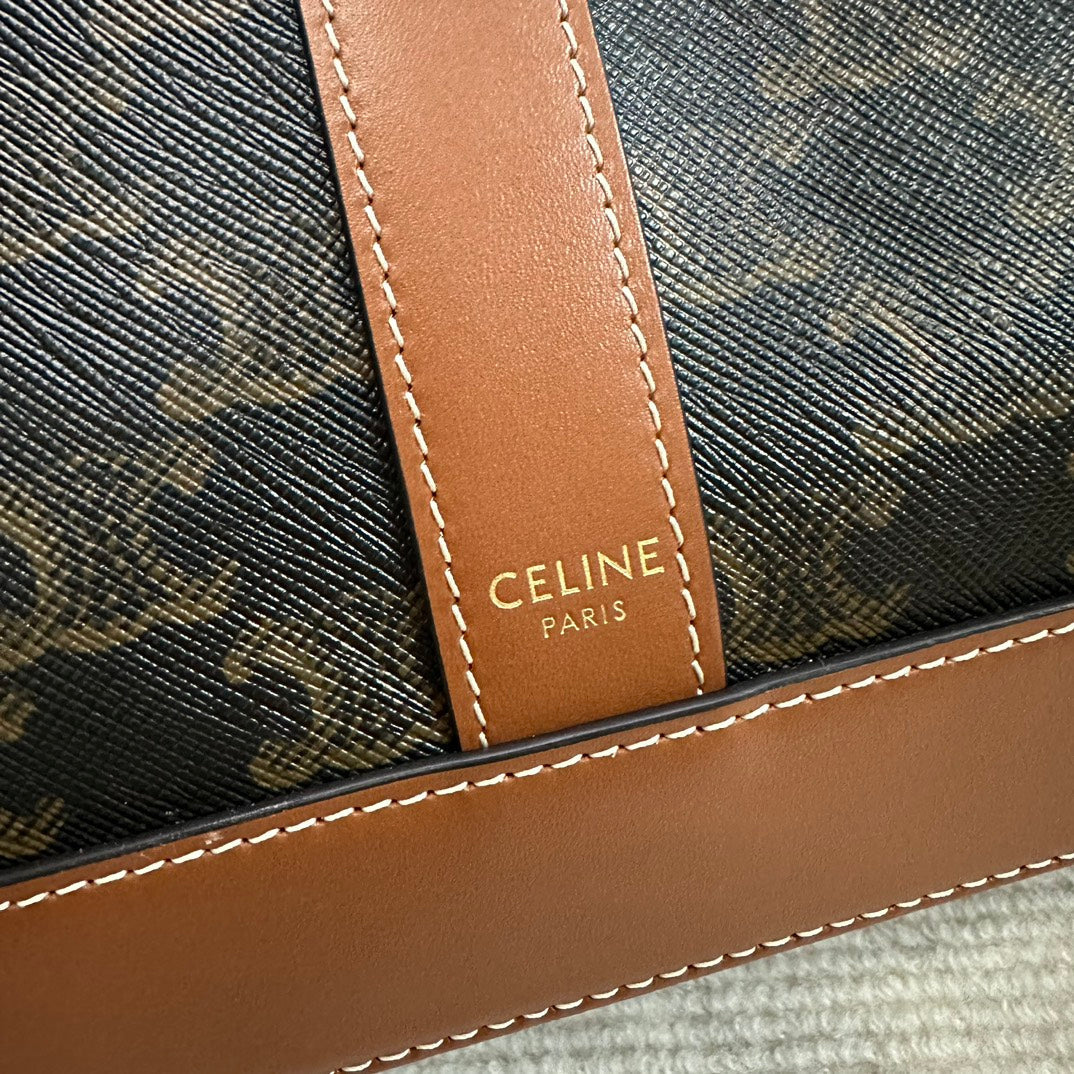MEDIUM CABAS TRIOMPHE CANVAS 31.5 TAN CALFSKIN - Product Image 5