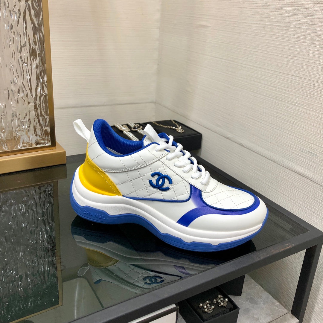 CC Sneaker Blue Yellow Nappa Leather | Studio Nafay