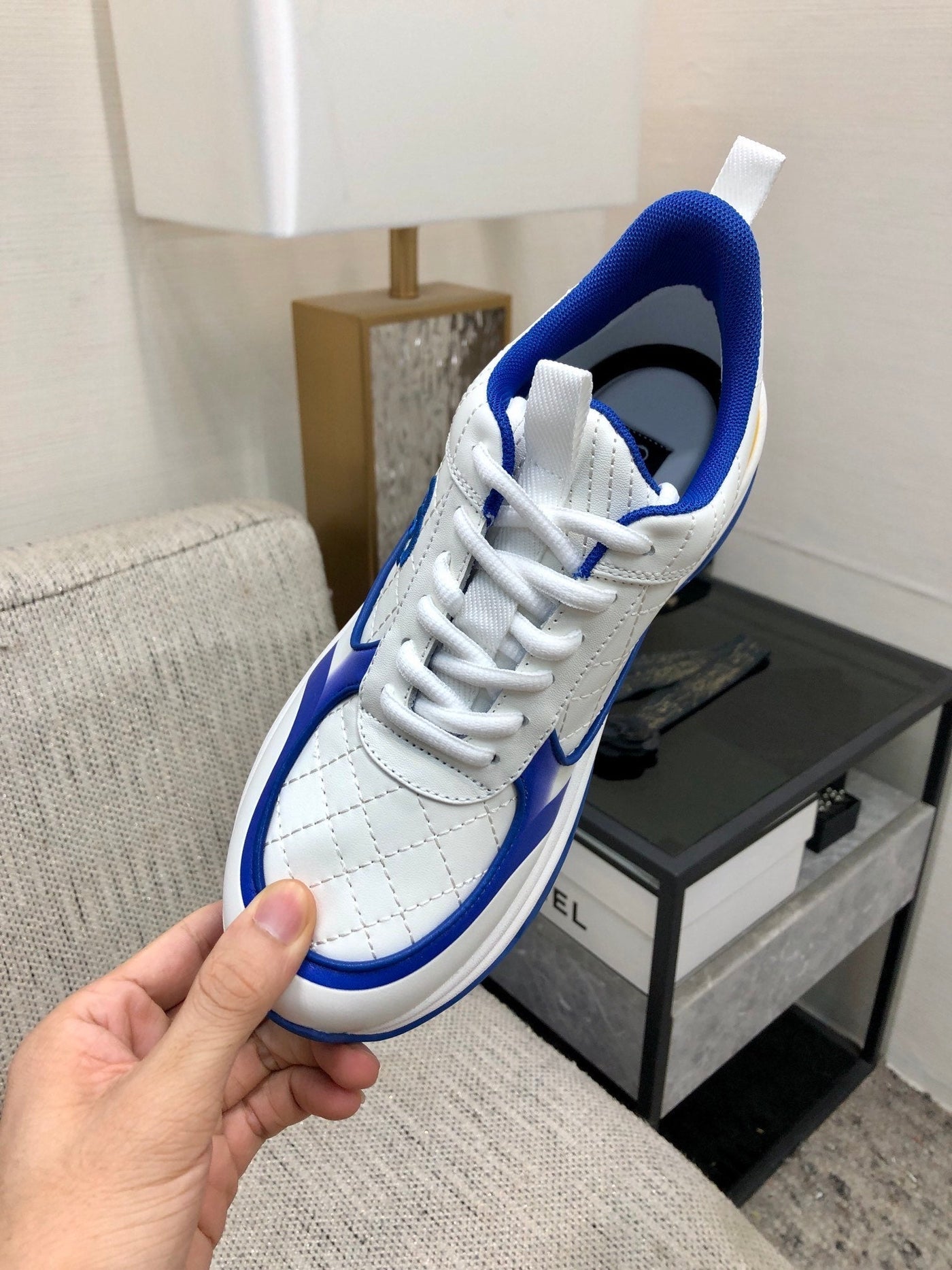 CC Sneaker Blue Yellow Nappa Leather - Product Image 7