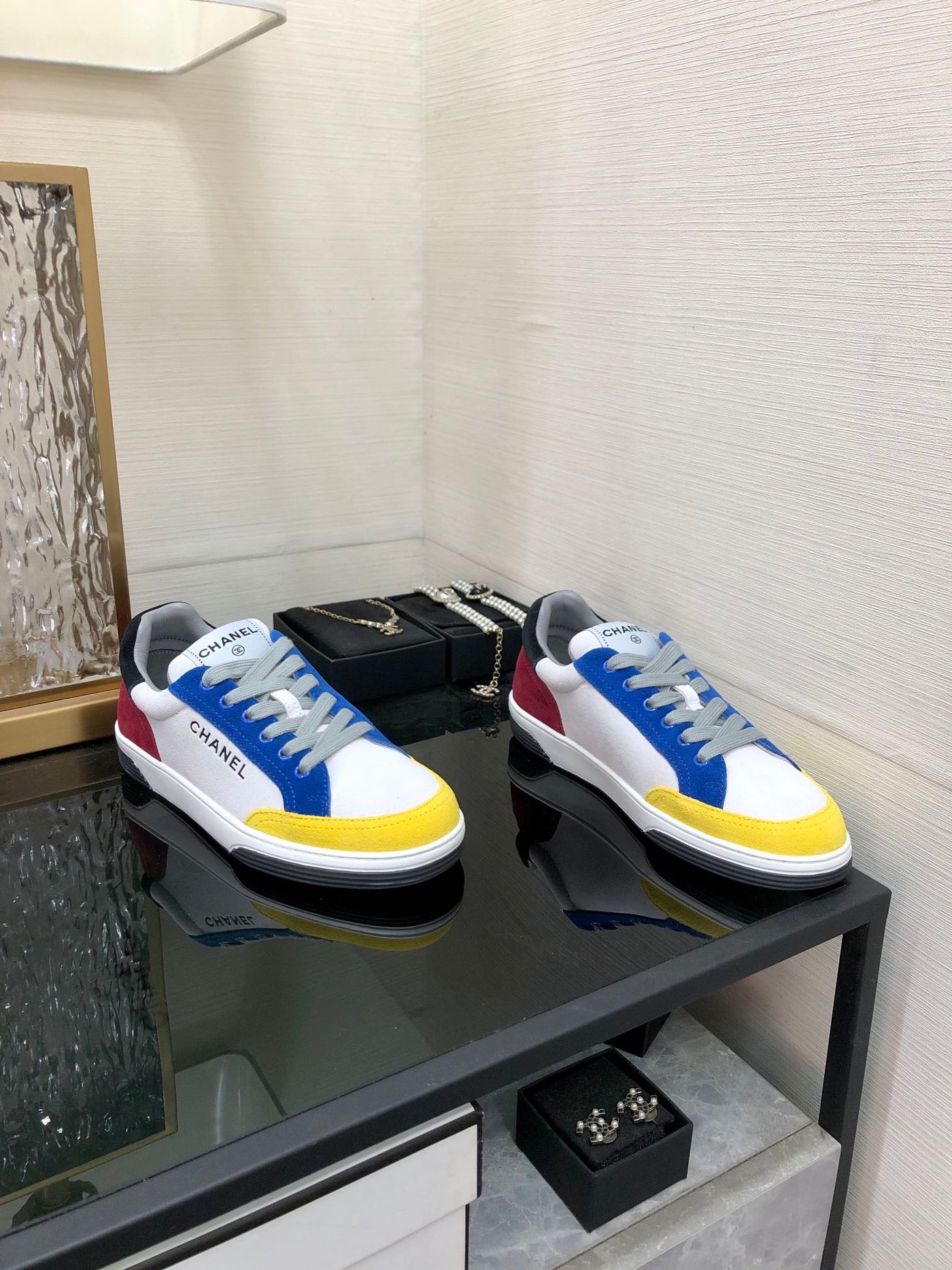 CC Sneaker Metis Casual Blue Yellow Mix Black Red Sude - Product Image 3