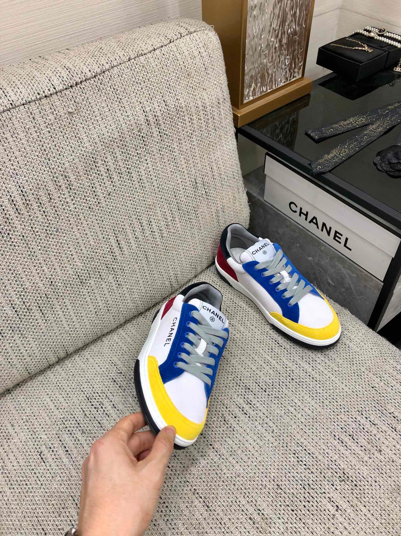 CC Sneaker Metis Casual Blue Yellow Mix Black Red Sude - Product Image 8