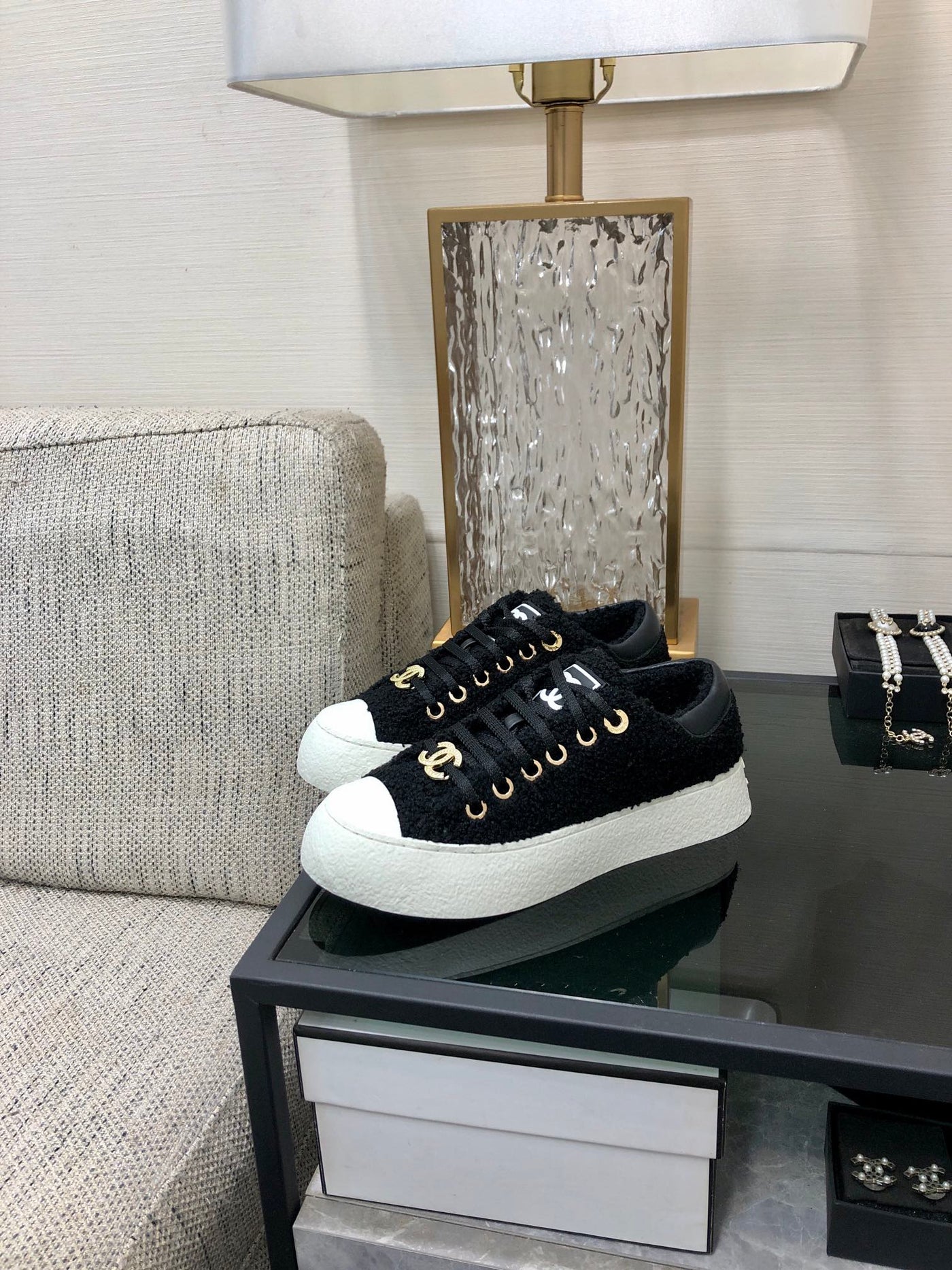 CC Low Sneaker Black Wool - Product Image 3