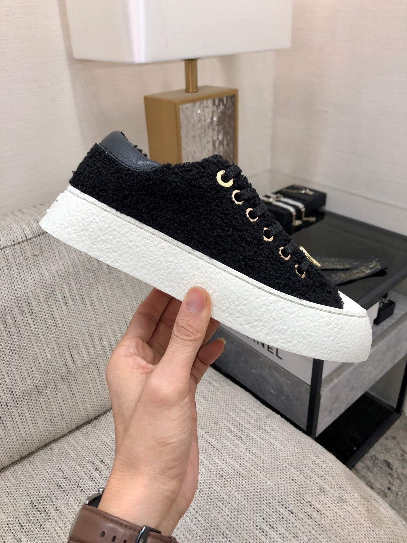 CC Low Sneaker Black Wool - Product Image 4