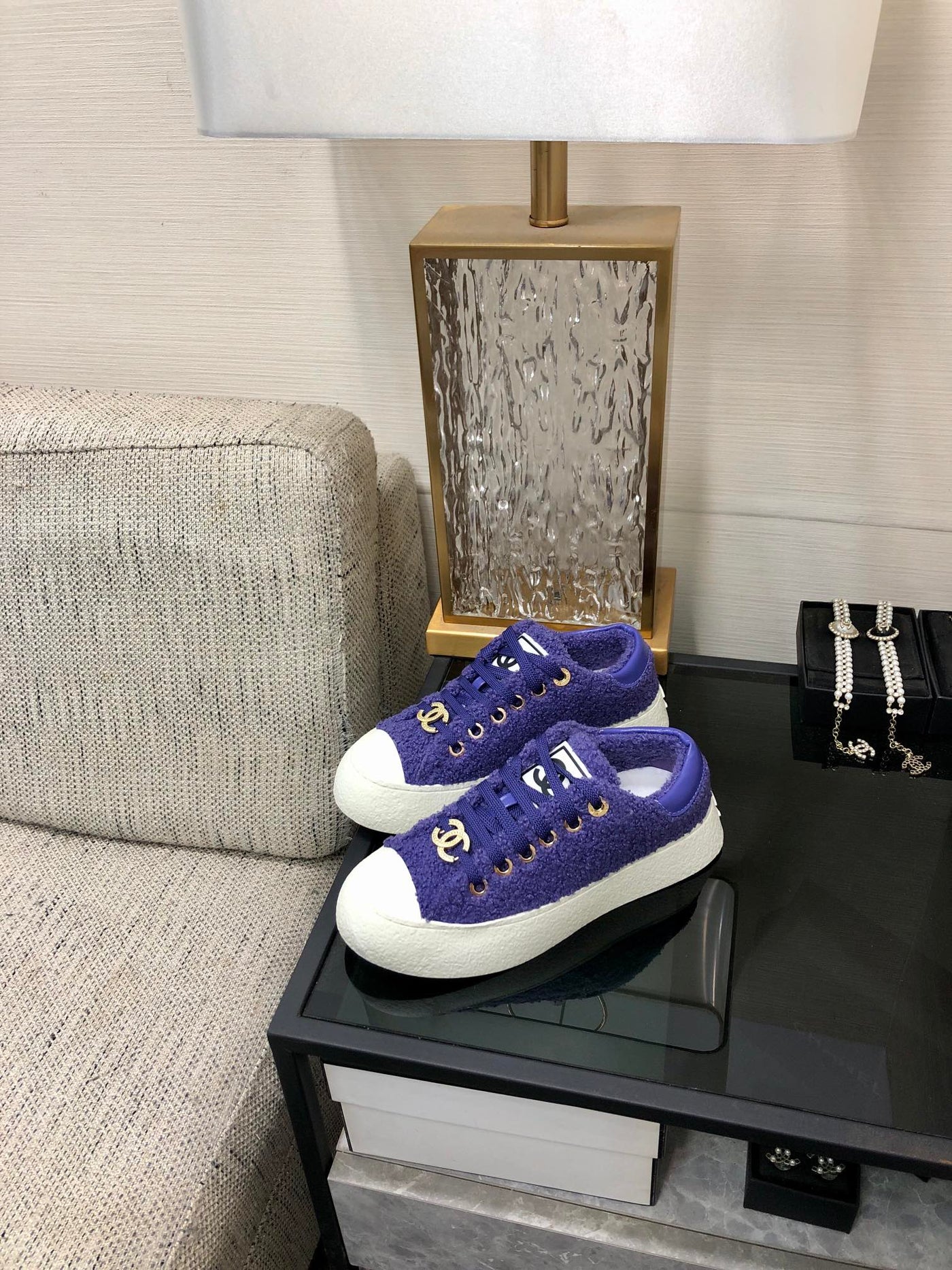 CC Low Sneaker Purple Wool - Product Image 2
