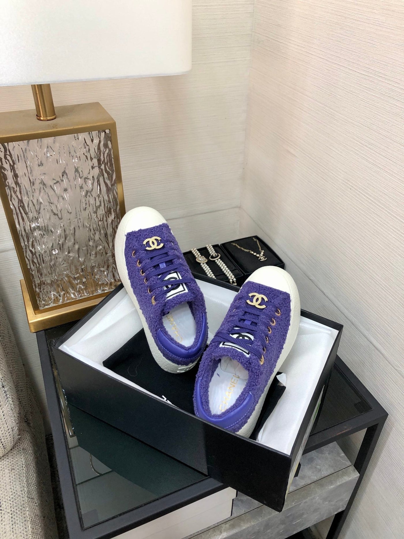 CC Low Sneaker Purple Wool - Product Image 4