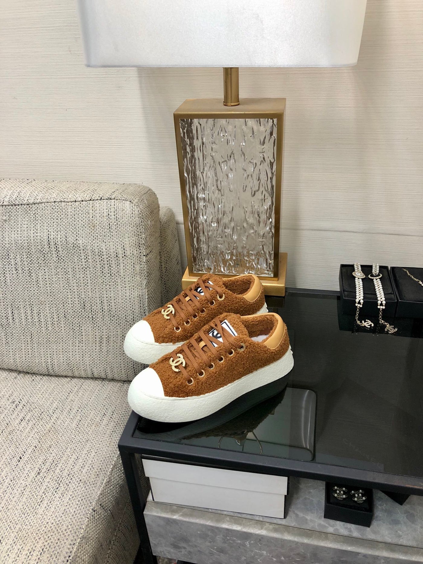 CC Low Sneaker Brown Yellow Wool - Product Image 3