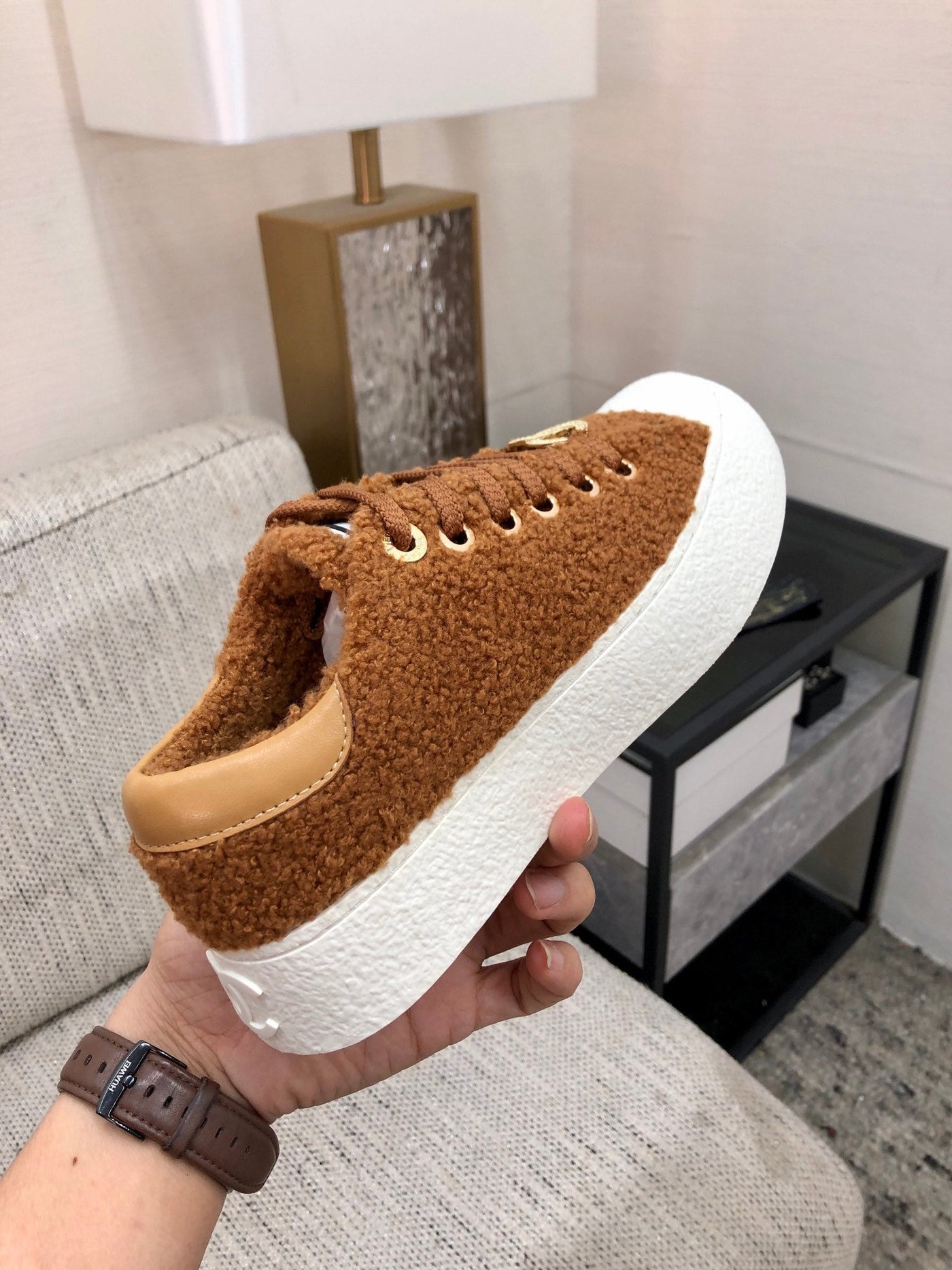 CC Low Sneaker Brown Yellow Wool - Product Image 4