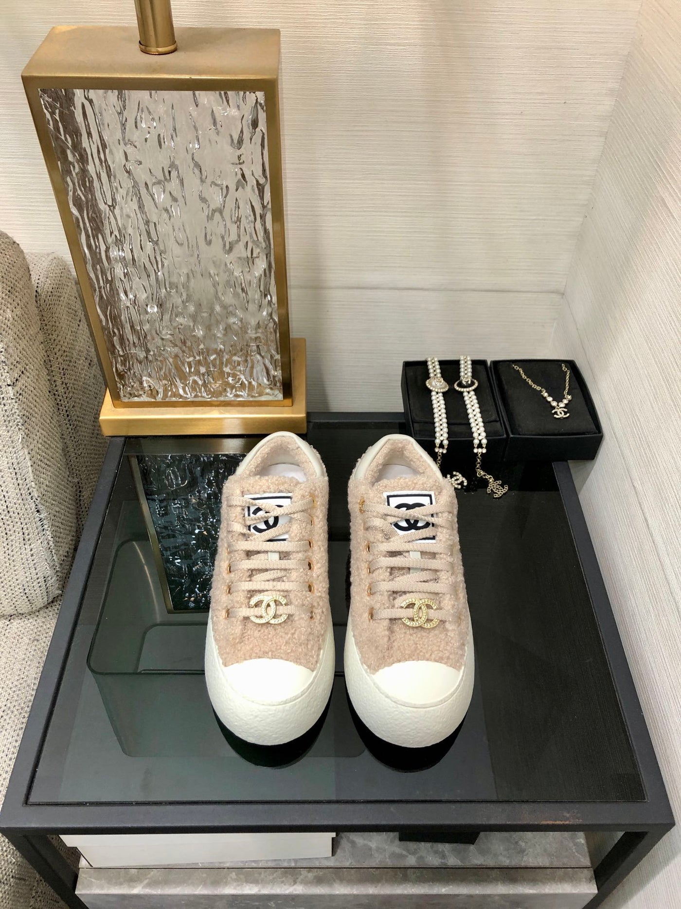 CC Low Sneaker Beige Wool - Product Image 3