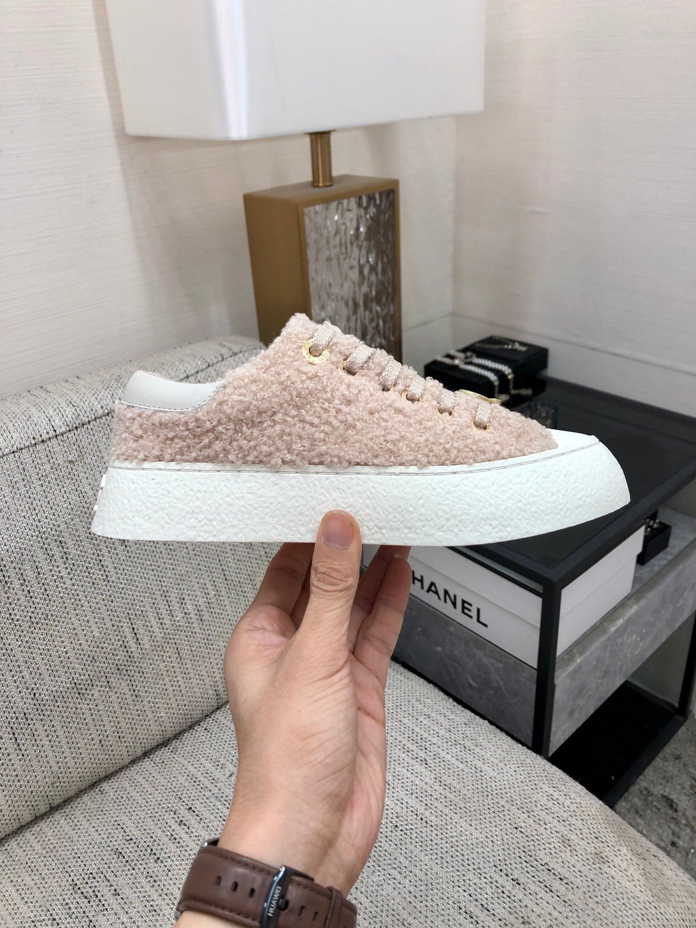 CC Low Sneaker Beige Wool - Product Image 7