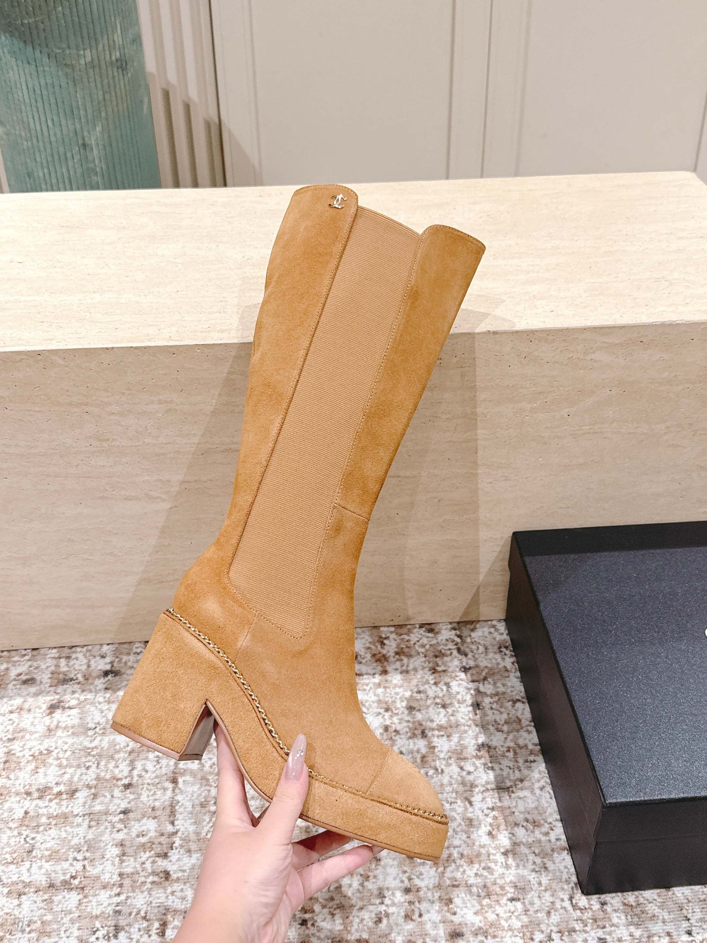 CC 25SS High Boot Beige Suede 431718 - Product Image 4